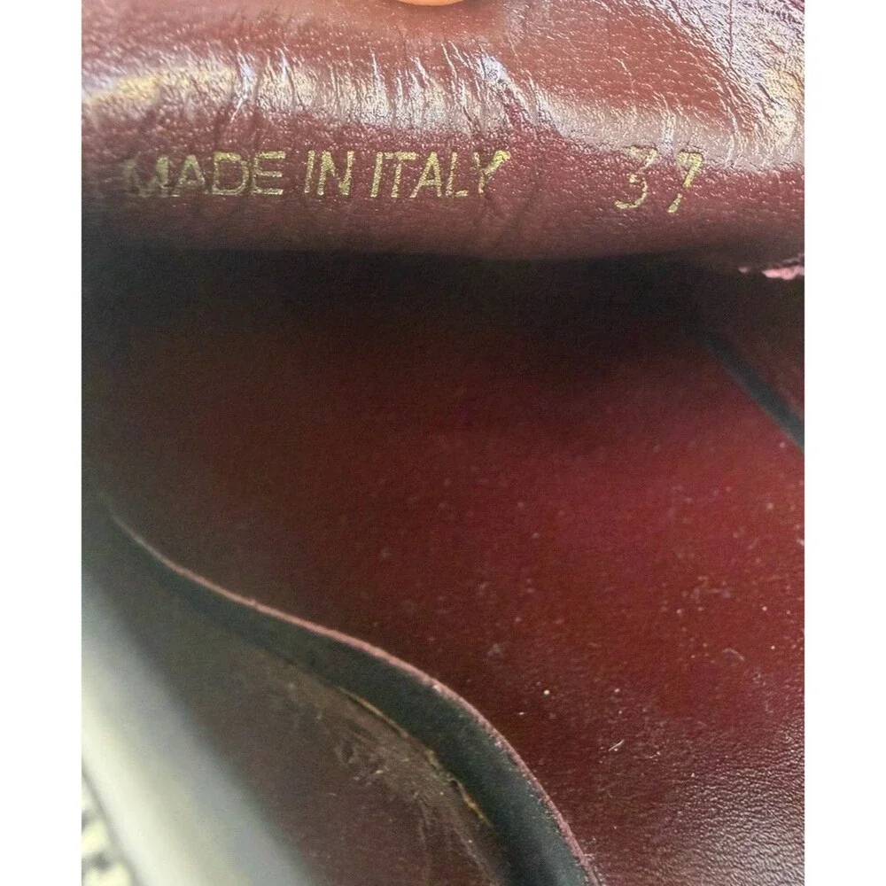 $470 BOUGEOTTE Women’s Loisir  Gomme panelled Penny loafers 37 EU Italy Made